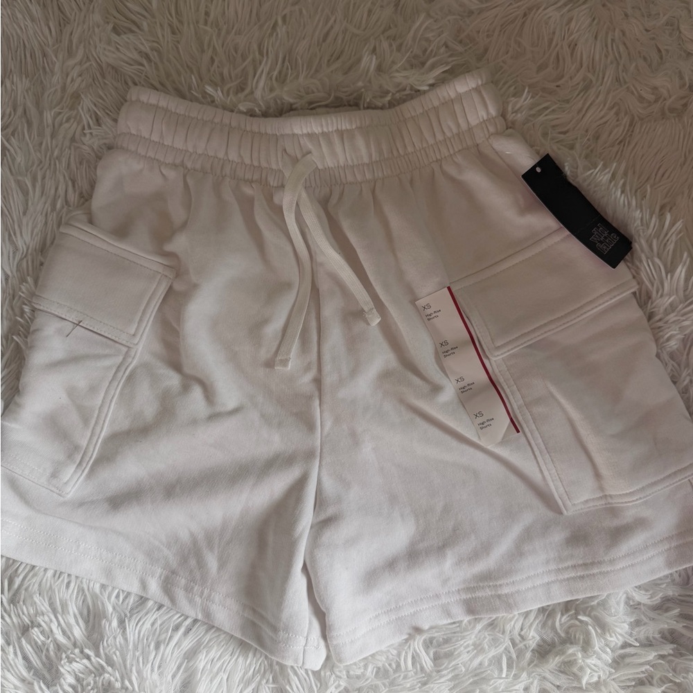 NWT Drawstring high waisted shorts White Women's Casual Shorts athletic shorts